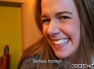 Czech girl Dominika stuffed for money
